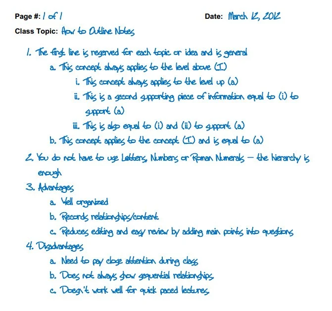 taking notes